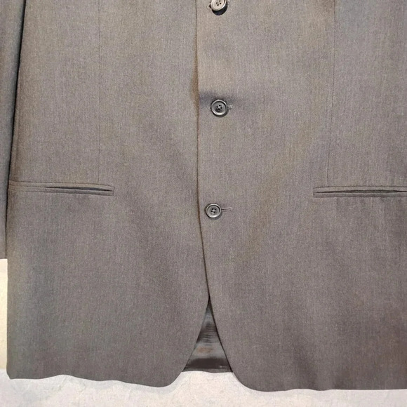 Ralph Lauren CHAPS Pure New Wool Gray Sport Coat Blazer Size 46 - Picture 4 of 13